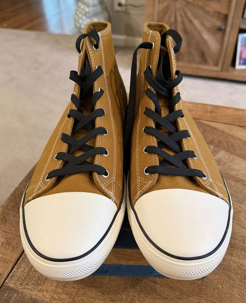 Airwalk Maaustin High Top Canvas Sneakers Brown Tan Men’s 11.5 NWOT Skate Shoes - Picture 3 of 8